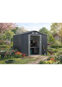 Ger&auml;tehaus Konifera "GARTEN", anthrazit, beige, Metall, Ger&auml;teh&auml;user, Ger&auml;tehaus, wetterfest und langlebig, nahezu wartungsfrei
