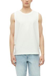 Tanktop s.Oliver, Herren, Gr. XL, wei&szlig;, Single Jersey, Obermaterial: 60% Baumwolle, 40% Polyester, unifarben, normal h&uuml;ftbedeckend, Rundhals, Tops Tanktop, Sommertop in feiner Streifen-Optik