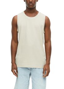 Tanktop s.Oliver, Herren, Gr. XL, beige, Single Jersey, Obermaterial: 60% Baumwolle, 40% Polyester, unifarben, normal h&uuml;ftbedeckend, Rundhals, Tops Tanktop, Sommertop in feiner Streifen-Optik
