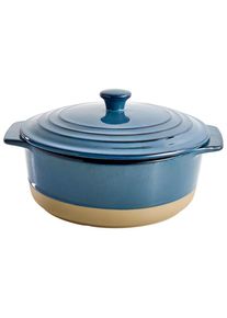 Homeware Profession. Auflaufform, Blau, Braun, Keramik, 2,1 l, rund, 8.7 cm, Lfgb, backofengeeignet, mikrowellengeeignet,backofengeeignet, Kochgeschirr, Auflaufformen