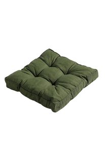 Gartensitzkissen, Dunkelgr&uuml;n, Textil, F&uuml;llung: Schaumstoff, 47x6x47 cm, pflegeleicht, hochwertige Qualit&auml;t, formstabil, langlebig, Gartenm&ouml;bel, Gartenpolster & Auflagen, Gartenkissen