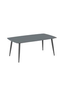 Ambia Garden Loungetisch, Dunkelgrau, Metall, Glas, rechteckig, konisch, 105x40x60 cm, Gartenm&ouml;bel, Gartentische