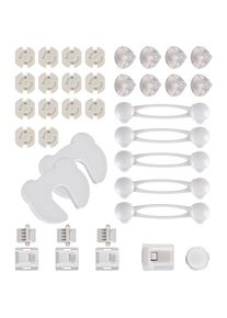 My Baby Lou Multisicherung, Creme, Wei&szlig;, Transparent, Metall, Kunststoff, 34-teilig, SGS-gepr&uuml;ft, Babysicherheit, Kindersicherung