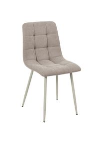 Livetastic Vierfussstuhl, Taupe, Holz, Metall, Textil, Pappel, Sperrholz, Rundrohr, 45x88x55 cm, Esszimmer, St&uuml;hle, Polsterst&uuml;hle