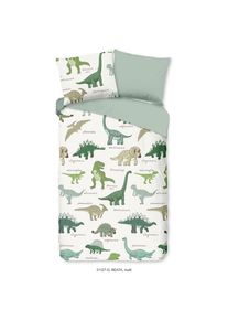 Ben'n'jen Kinderbettw&auml;sche, Textil, Dinosaurier, 140x200 cm, Oeko-Tex&reg; Standard 100, BCI (Better Cotton Initiative), atmungsaktiv, Heimtextilien, Bettw&auml;sche & Leint&uuml;cher, Kinderbettw&auml;sche