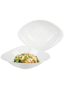 Villeroy & Boch Villeroy & Boch Pastatellerset, Wei&szlig;, Keramik, 2-teilig, Uni, oval, 27x20 cm, Geschirr, Teller, Teller-Sets