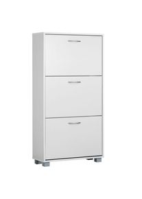Casaria Schoenenkast 3 Kleppen 115x60x24cm Wit