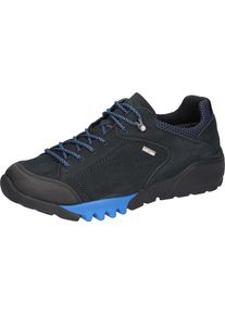 Waldl&auml;ufer Trekkingschuh WALDL&Auml;UFER "H-Fritz", Herren, Gr. 10.5, schwarz (nachtblau, schwarz), Gummi, Nubukleder, Textil, kontrastfarbene Details, Schuhe Trekkingschuh, Freizeitschuh, Outdoorschuh, Sneaker mit TEX-Ausstattung, H-Weite
