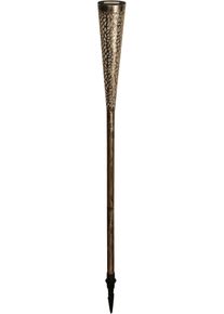 Gartenleuchte Luxform "Solar-Gartenfackel - Plymouth - LED - Grau", schwarz-wei&szlig; (schwarz, wei&szlig;), 1 Stk., Leuchten, Gartenleuchte, Dekorative Fackel