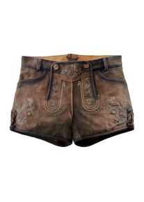 MADDOX COUNTRY Lederhose COUNTRY MADDOX "Lederhose MAILA", Damen, Gr. 36, EURO, braun, Obermaterial: 100% Ziegenleder goatskin., Hosen Lederhose