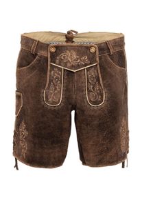 Spieth & Wensky Lederhose SPIETH & WENSKY "Lederhose FAY", Damen, Gr. 42, EURO, braun (dunkelbraun), Obermaterial: 100% Ziegenlackleder GOPA., Hosen Lederhose