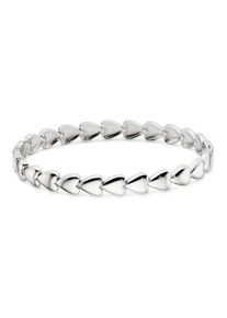 Edelstahlarmband "Schmuck Geschenk Armband mit Herzen", silber (edelstahlfarben), ANISTON JEWELRY & WATCHES, Armb&auml;nder, Damen, 19cm, Edelstahl, Edelstahlarmband
