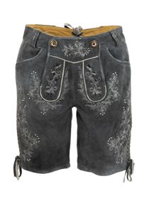 Kr&uuml;ger Lederhose KR&Uuml;GER "Lederhose 231167-000-0044", Damen, Gr. 32, EURO, grau, Obermaterial: 100% Lederfaserstoff LEAFIBTEX., Hosen Lederhose