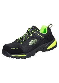 Arbeitsschuh Skechers "Pending" Gr. 48,5, schwarz (schwarz, gr&uuml;n), 48,5, Obermaterial: 100% Rindsleder Leather cow., Schuhe, Arbeitsschuh