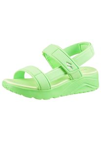 Sandale Skechers "UNO LITE SANDAL-SUNNY STAND", M&auml;dchen, Gr. 29, gr&uuml;n (mintgr&uuml;n), Textil, unifarben, Schuhe Sandale, Sommerschuh mit Plateausohle, Gr&ouml;&szlig;enschablone zum Download