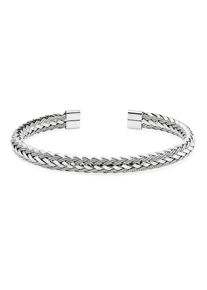 Armspange Firetti "Schmuck Geschenk Edelstahlarmband in geflochtener Optik", silber (edelstahlfarben), Armb&auml;nder, Damen, 19cm, Edelstahl, Armspange