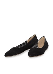 Ballerina Hirschkogel "Ballerina 30059200", Damen, Gr. 41, schwarz, Obermaterial: 100% Lederfaserstoff LEAFIBTEX., Schuhe Ballerina