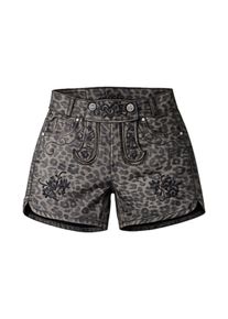 Shorts HANGOWEAR "Short BELINDA", Damen, Gr. 40, EURO, grau, Obermaterial: 73% Baumwolle CO. 25% Polyester PES. 2% Elasthan EL., Hosen Shorts