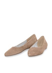 Ballerina Hirschkogel "Ballerina 30059200", Damen, Gr. 36, beige (taupe), Obermaterial: 100% Lederfaserstoff LEAFIBTEX., Schuhe Ballerina