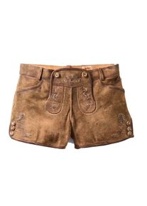 MADDOX COUNTRY Lederhose COUNTRY MADDOX "Lederhose DALIA", Damen, Gr. 38, EURO, braun (sand), Obermaterial: 100% Ziegenleder goatskin., Hosen Lederhose