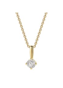 Kette mit Anh&auml;nger Firetti "Schmuck Geschenk Silber 925 Halskette Anh&auml;nger Solit&auml;r Lab Grown", gold (gelbgoldfarben), Halsketten, Damen, 0,2, Diamanten Silber 925 (Sterlingsilber), L: 45 B: 1,1mm, Diamanten, Silber 925 (Sterlingsilber), Kette mit Anh&auml;nger, mit Brillant, B:1,1mm