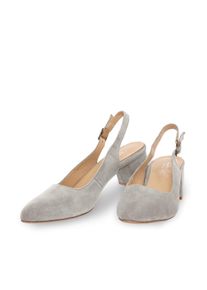 Pumps Hirschkogel "Pumps 10071350", Damen, Gr. 40, grau, Obermaterial: 100% Lederfaserstoff LEAFIBTEX., Schuhe Pumps