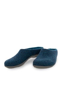 Pantoffel GOTTSTEIN "Pantoffel 17736-4815", Herren, Gr. 45, blau (schwarzpetrol), Obermaterial: 100% Wolle WO., Schuhe Pantoffel