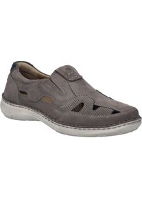 Slipper Josef Seibel "New Anvers 77, asphalt", Herren, Gr. 47, grau (asphalt), Obermaterial: 100% Rindsleder Leather cow., Schuhe Slipper