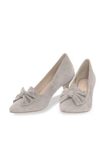 Pumps Hirschkogel "Pumps 10060010", Damen, Gr. 36, grau, Obermaterial: 100% Lederfaserstoff LEAFIBTEX., Schuhe Pumps