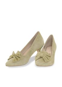 Pumps Hirschkogel "Pumps 10060010", Damen, Gr. 41, gr&uuml;n, Obermaterial: 100% Lederfaserstoff LEAFIBTEX., Schuhe Pumps