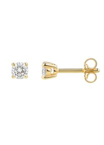 Paar Ohrstecker Firetti "Schmuck Geschenk Silber 925 Ohrschmuck Ohrringe Solit&auml;r Lab Grown", gold (gelbgoldfarben, w = wei&szlig;), Ohrringe, Damen, 5mm, 0,4 SI = kleine Einschl&uuml;sse, Diamanten Silber 925 (Sterlingsilber), Diamanten, Silber 925 (Sterlingsilber), Paar Ohrstecker, mit Brillanten
