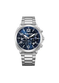 Chronograph Timberland "Denny's Bay", silberfarben, blau, Armbanduhren, Herren, Chronograph, Quarzuhr, Armbanduhr, Herrenuhr, Edelstahlarmband, analog, Tag