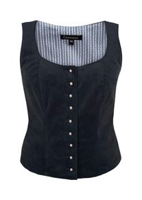 Trachtenbluse OS-Trachten "Mieder 453001-3060", Damen, Gr. 36, blau, Obermaterial: 100% Polyester PES., Blusen Trachtenbluse