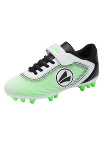 Fu&szlig;ballschuh Jako "J-SFG COURSE EV", Kinder, Gr. 35, wei&szlig;, neongr&uuml;n, Synthetik, Textil, Schuhe Fu&szlig;ballschuh, f&uuml;r Rasenpl&auml;tze, f&uuml;r Kinder
