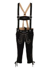 MADDOX COUNTRY Lederhose COUNTRY MADDOX "Lederhose KORBINIAN-HT", Herren, Gr. 48, EURO, schwarz, Obermaterial: 100% Ziegenleder goatskin., Hosen Lederhose