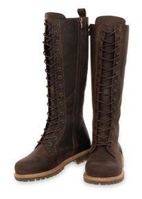 Stiefel Hirschkogel "Stiefel 19880460 mokka", Damen, Gr. 37, braun (dunkelbraun), Obermaterial: 100% Lederfaserstoff LEAFIBTEX., Schuhe Stiefel