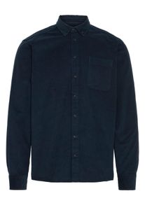 Langarmhemd Blend "Langarmhemd BHDemir", Herren, Gr. M, N-Gr, blau (salute), Obermaterial: 100% Baumwolle CO., Hemden Langarmhemd