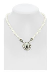Halsreif PETRA SCHUHMACHER "Collier 1799" Gr. S, wei&szlig;, Halsketten, Damen, S, Halsreif