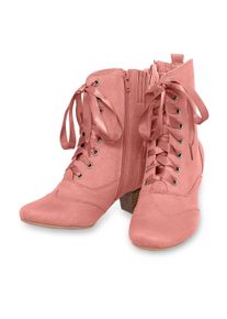 Stiefel Hirschkogel "Stiefelette 35459010", Damen, Gr. 36, rosa, Obermaterial: 100% Lederfaserstoff LEAFIBTEX., Schuhe Stiefel