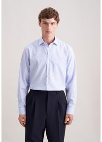 Businesshemd Seidensticker "Schwarze Rose", Herren, Gr. 3XL (48(, normale &Auml;rmell&auml;ngen, blau, 100% Baumwolle, unifarben, regular fit, 2-Knopf-Manschette, Hemden Businesshemd, Regular 1/1 Kentkragen Uni