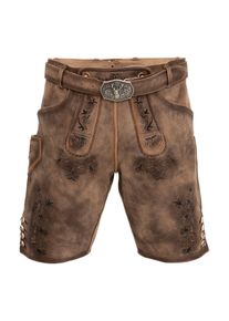 MADDOX COUNTRY Lederhose COUNTRY MADDOX "Lederhose ALTREI", Herren, Gr. 62, EURO, braun (sand), Obermaterial: 100% Lederfaserstoff LEAFIBTEX., Hosen Lederhose