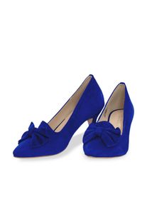 Pumps Hirschkogel "Pumps 10060010", Damen, Gr. 38, blau (royal), Obermaterial: 100% Lederfaserstoff LEAFIBTEX., Schuhe Pumps