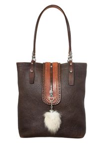Handtasche SIMA G&Uuml;RTEL "Trachtentasche 236-3280", Damen, Gr. S, braun, Obermaterial: 100% Lederfaserstoff LEAFIBTEX., Taschen Handtasche