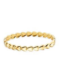 Edelstahlarmband "Schmuck Geschenk Armband mit Herzen", gold (gelbgoldfarben), ANISTON JEWELRY & WATCHES, Armb&auml;nder, Damen, 19cm, Edelstahl, Edelstahlarmband