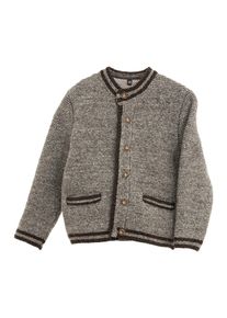 Strickfleecejacke OS-Trachten "Kinderstrickjacke 487000-0772", M&auml;dchen, Gr. 86, braun (dunkelbraun), Obermaterial: 75% Wolle WO. 25% Polyamid PA., Jacken Strickfleecejacke