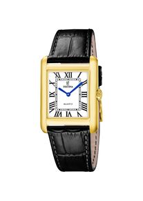 Quarzuhr Festina "On the Square", schwarz, silberfarben, goldfarben, Armbanduhren, Damen, Quarzuhr, Armbanduhr, Damenuhr, Herrenuhr, Lederarmband, analog