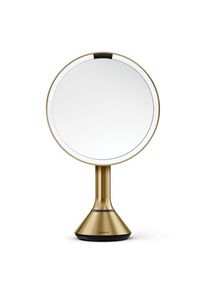 simplehuman Sensor-Spiegel mit Touch-Control-Helligkeit und doppelter Lichtfunktion, Messing