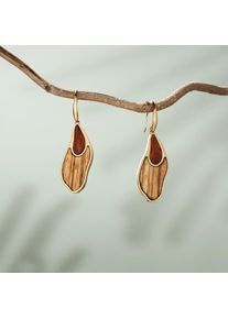 Holzkern Orecchini Donna oro e zebrano