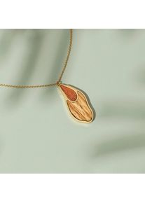 Holzkern Collane Donna oro e zebrano