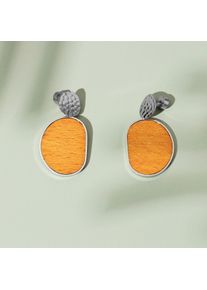 Holzkern Orecchini Donna argento e noce